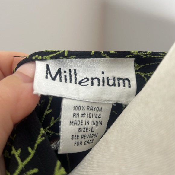 Vintage Y2K Millennium Whimsigoth Fairycore Sheer Floral Purple Bell Sleeve Top - Picture 7 of 12